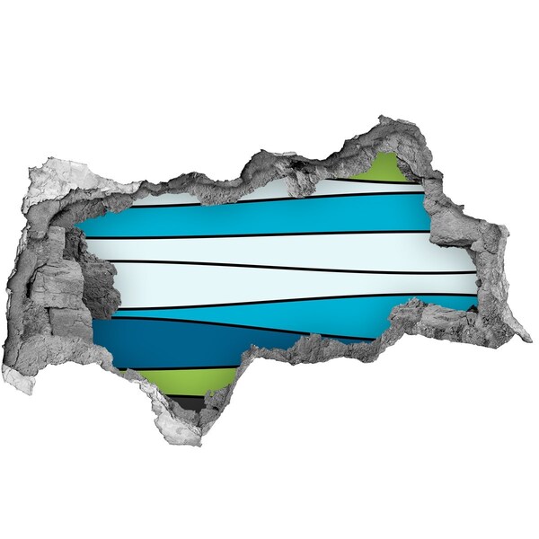 Vinilo efecto 3d pared rota irregular Interior abstracto de la pared