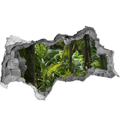 Pegatina decorativa agujero en la pared 3d Jungla tropical detrás del muro