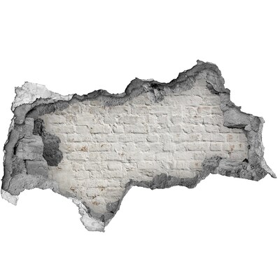 Fotomural autoadhesivo efecto agujero 3d Pared de ladrillos dañada