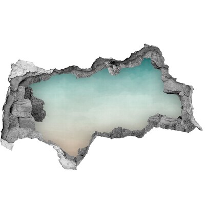 Pegatina decorativa agujero en la pared 3d Cielo sobre el mar