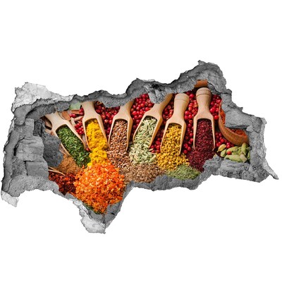 Fotomural autoadhesivo efecto agujero 3d Una cocina llena de especias