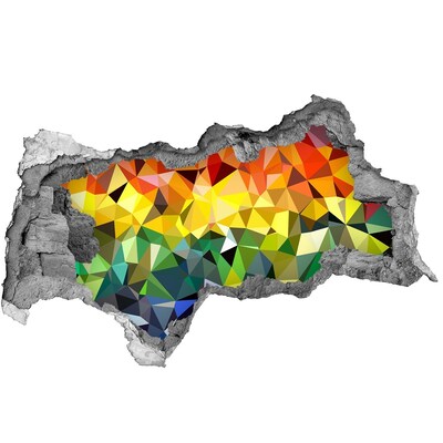 Dziura 3d fototapeta na ścianę Kolorowa dziura w ścianie