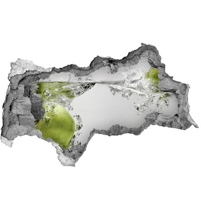 Naklejka 3D dziura okleina Zatopione Jabłko