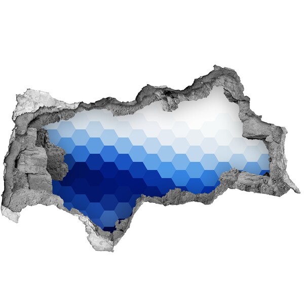 Dziura 3d fototapeta naklejka Otwór do niebieskiego oceanu