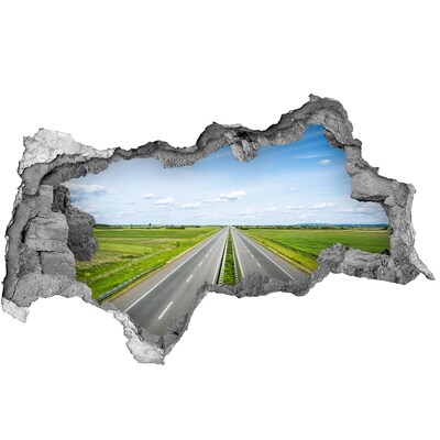 Fotomural autoadhesivo efecto agujero 3d Un camino entre vegetación