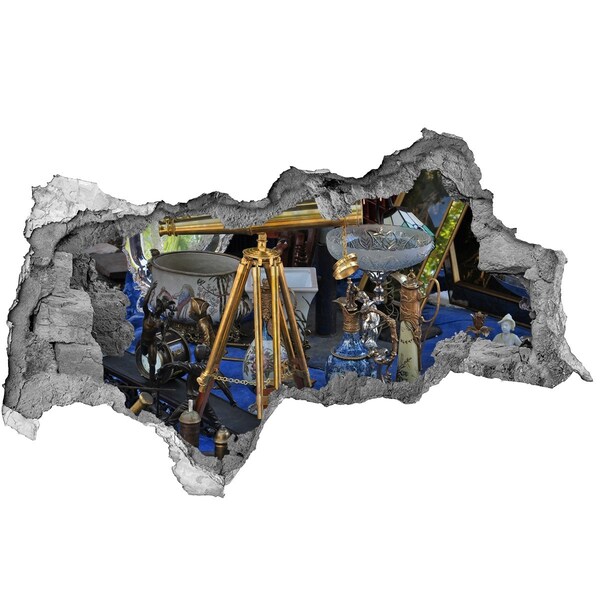 Fotomural autoadhesivo efecto agujero 3d Antigüedades en una tienda misteriosa