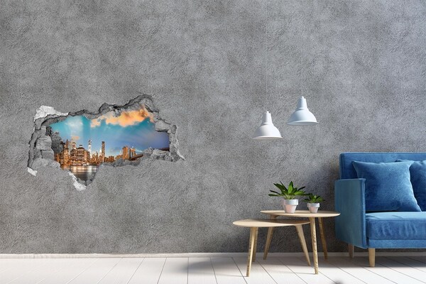 Fototapeta dziura na ścianę 3d Widok na Nowy Jork