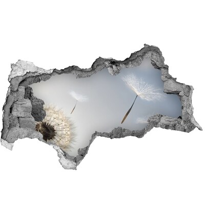 Pegatina decorativa agujero en la pared 3d Dientes de león en las nubes