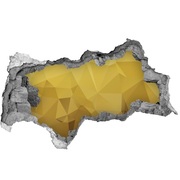 Dziura 3d fototapeta naklejka Złota szczelina w ścianie