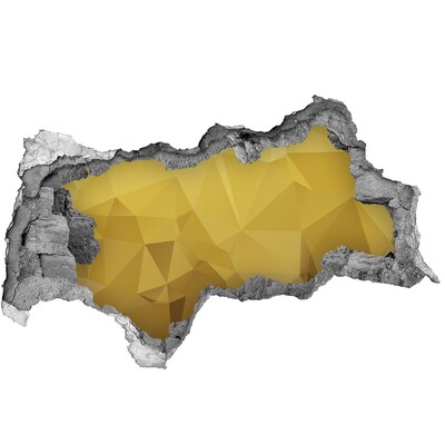 Vinilo efecto 3d pared rota irregular La grieta dorada en la pared