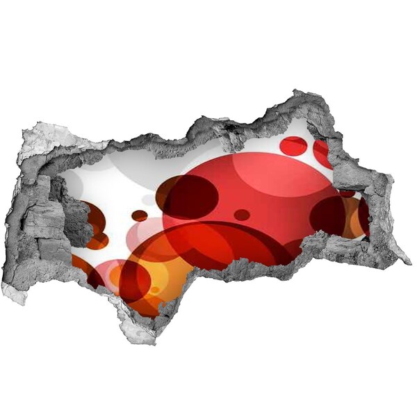 Dziura 3d fototapeta naklejka Kolorowe bąble w dziurze ściany