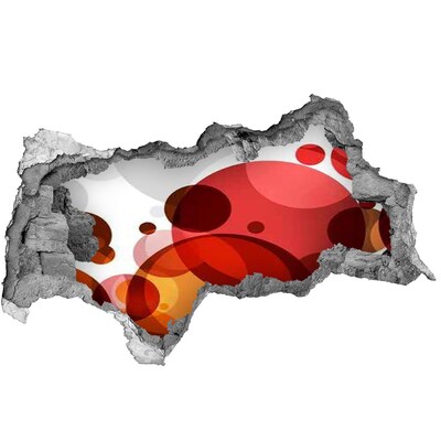 Fotomural autoadhesivo efecto agujero 3d Burbujas de colores en un agujero en la pared.