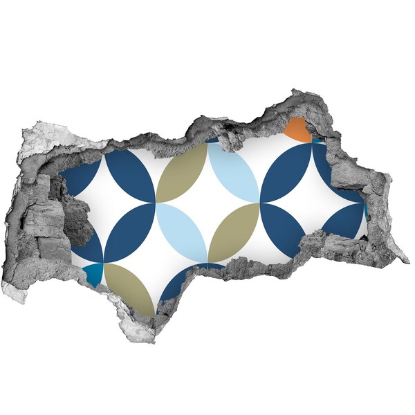 Fotomural autoadhesivo efecto agujero 3d Un patrón moderno en el fondo de la pared.