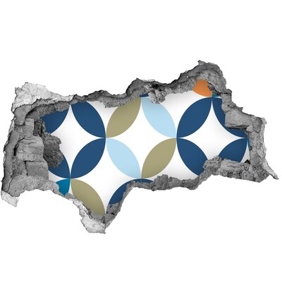 Fotomural autoadhesivo efecto agujero 3d Un patrón moderno en el fondo de la pared.