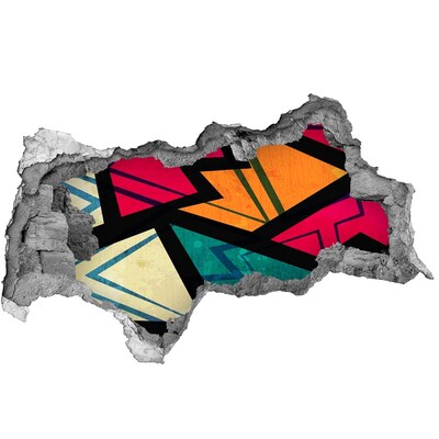 Fotoobraz dziura na ścianę Kolorowy mural w dziurze w ścianie