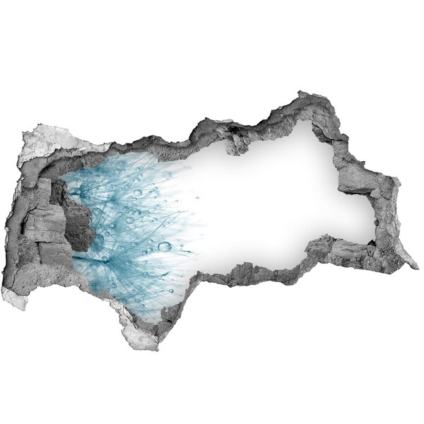 Vinilo adhesivo boquete en la pared rota Agua en el agujero de la pared