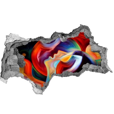 Dziura 3d fototapeta na ścianę Kolorowy taniec emocji