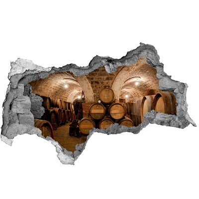 Fototapeta dziura na ścianę 3d Wnętrze winiarni z beczkami