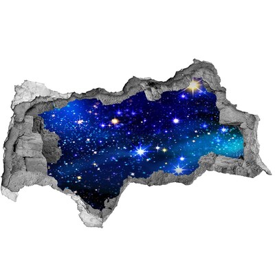 Vinilo efecto 3d pared rota irregular Agujero espacial en la pared