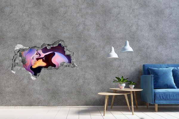 Vinilo adhesivo boquete en la pared rota Rostros sensuales del amor