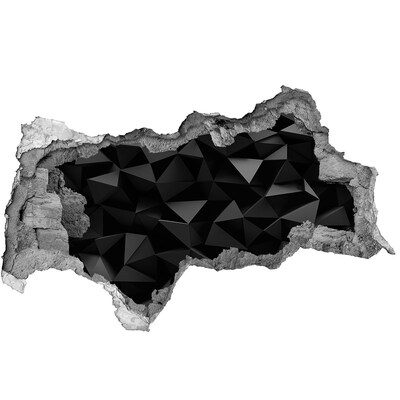 Vinilo adhesivo boquete en la pared rota Hendidura tridimensional negra