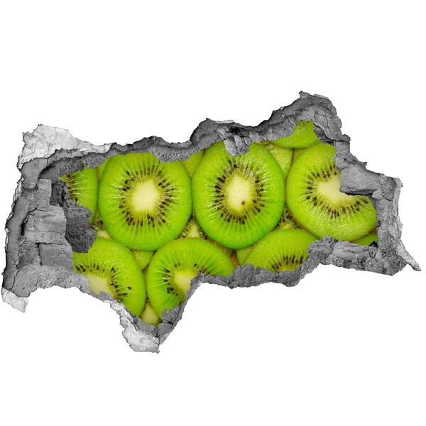 Vinilo adhesivo boquete en la pared rota Piezas de kiwi en la pared