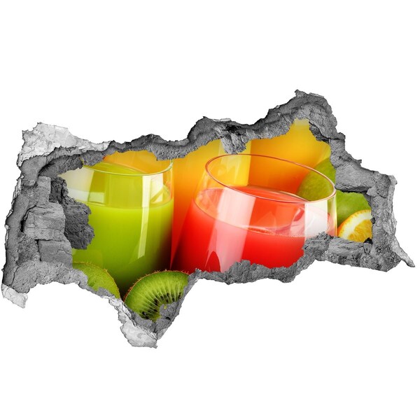 Naklejka dziura na ścianę beton Orzeźwiające koktajle w tropikach