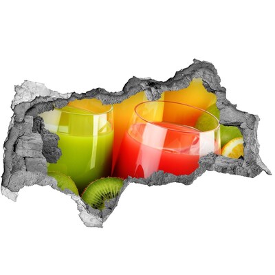 Naklejka dziura na ścianę beton Orzeźwiające koktajle w tropikach