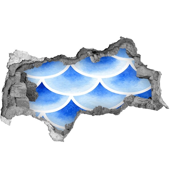 Fotoobraz dziura na ścianę naklejka Wodne fale w dziurze ściennej