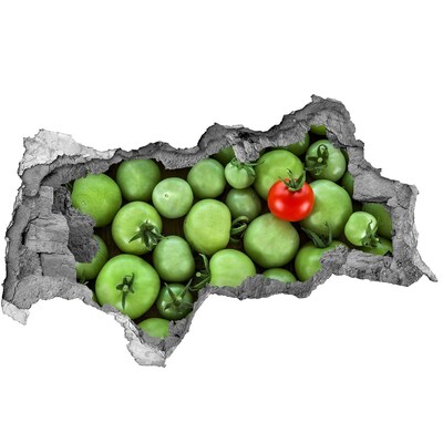 Vinilo efecto 3d pared rota irregular Fruta en hormigón