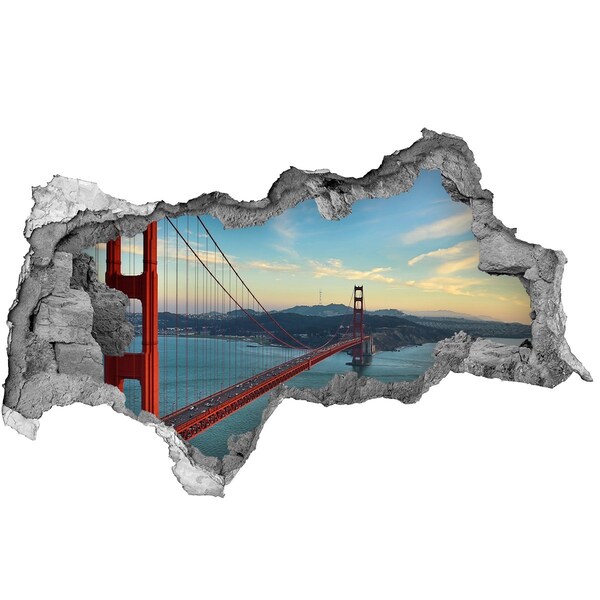Fototapeta dziura na ścianę 3d Most Golden Gate w San Francisco