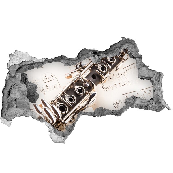 Vinilo adhesivo boquete en la pared rota Agujero musical en la pared