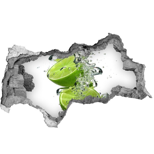 Vinilo adhesivo boquete en la pared rota Cóctel refrescante de limón