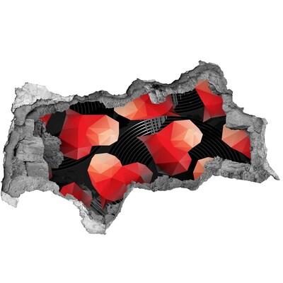 Vinilo efecto 3d pared rota irregular Geometría en la chatarra