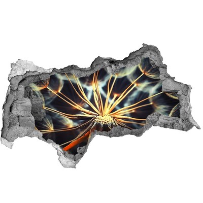 Fotomural autoadhesivo efecto agujero 3d Flor del fuego