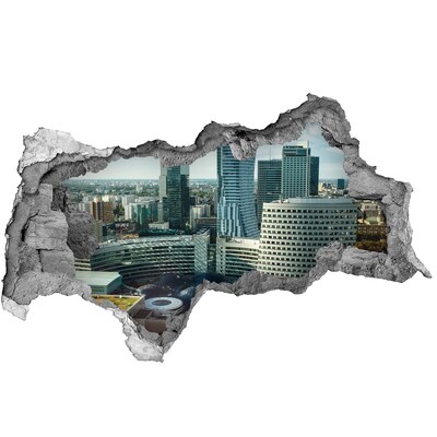 Fototapeta dziura na ścianę 3d Widok na nowoczesne miasto