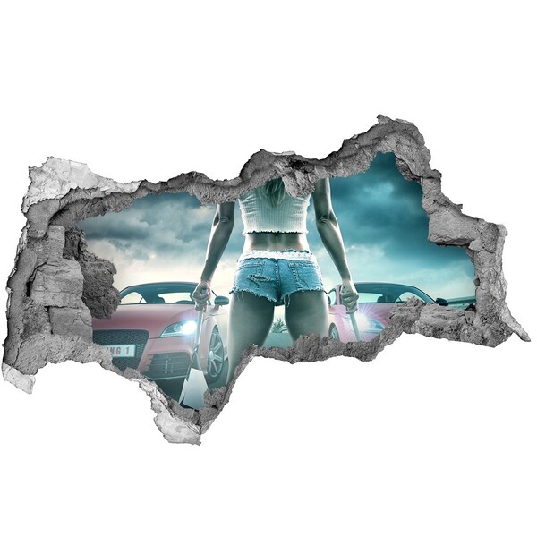 Vinilo adhesivo boquete en la pared rota Emociones aceleradas