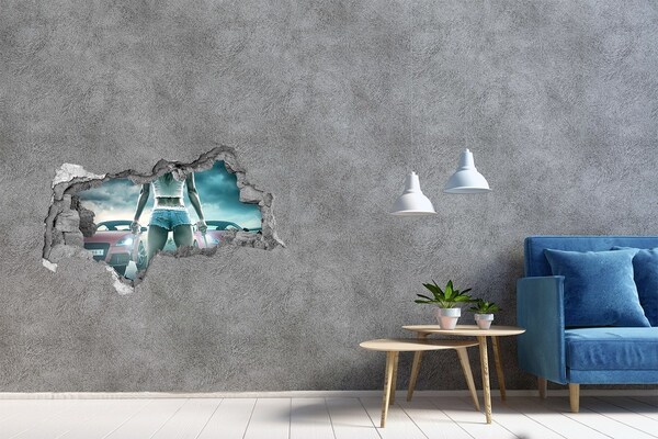 Vinilo adhesivo boquete en la pared rota Emociones aceleradas