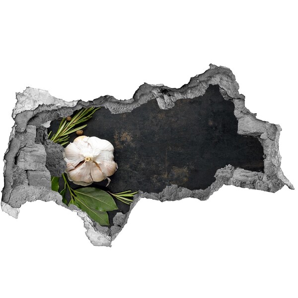 Vinilo efecto 3d pared rota irregular Aromas de cocina