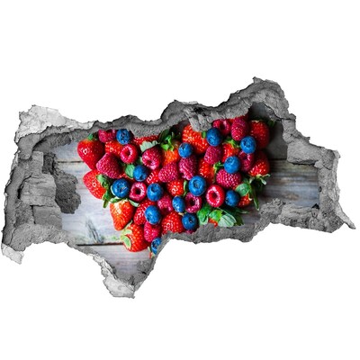 Fotomural autoadhesivo efecto agujero 3d Paraíso de la fruta