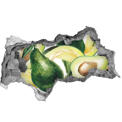 Vinilo adhesivo boquete en la pared rota El paraíso de las frutas detrás del muro