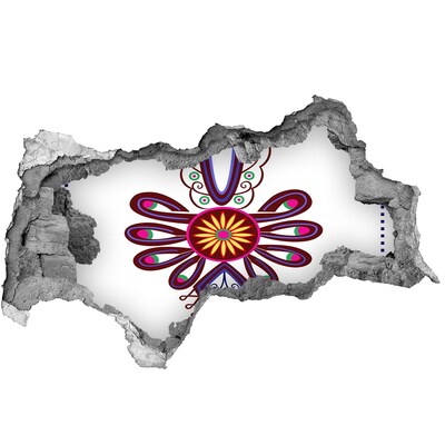 Vinilo adhesivo boquete en la pared rota Patrón étnico colorido