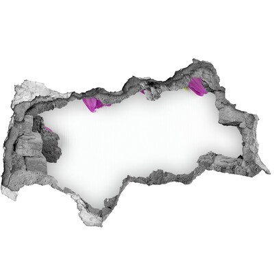 Samoprzylepna dziura na ścianę Kwiatowy wyciek przez ścianę