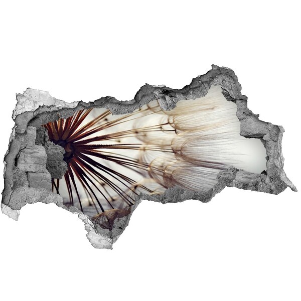 Fotomural autoadhesivo efecto agujero 3d Un sueño floral en hormigón