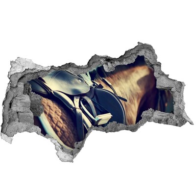 Dziura 3d fototapeta Koń w ujęciu zza ściany