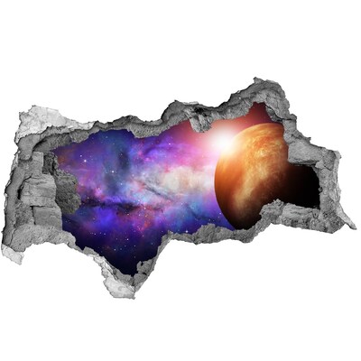 Vinilo adhesivo boquete en la pared rota Aventura espacial