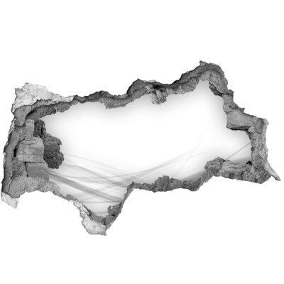 Fotomural autoadhesivo efecto agujero 3d Una pared en ruinas con vistas al espacio.