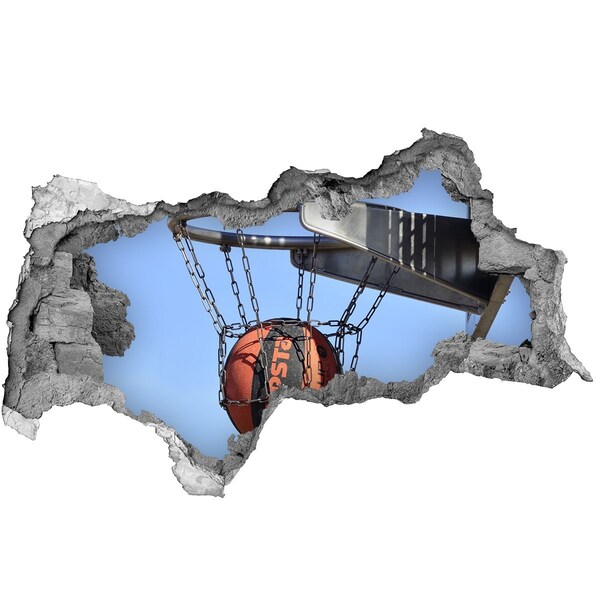 Vinilo adhesivo boquete en la pared rota Tiro de baloncesto en acción