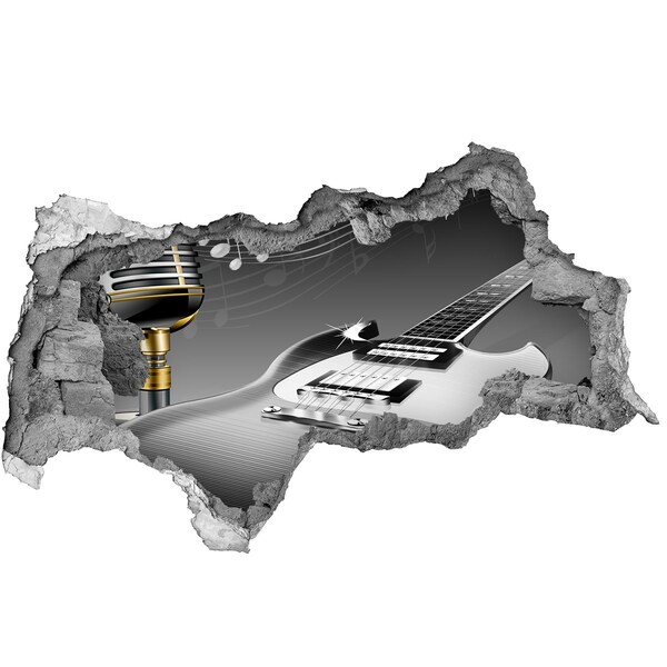 Vinilo adhesivo boquete en la pared rota Agujero musical en la pared