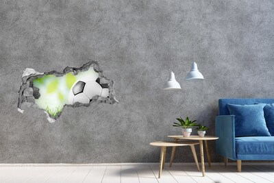 Pegatina decorativa agujero en la pared 3d Sueños de fútbol